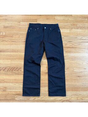 United Arrows Japan Green Label Relaxing Sateen Navy Straight Leg Pants 34/30